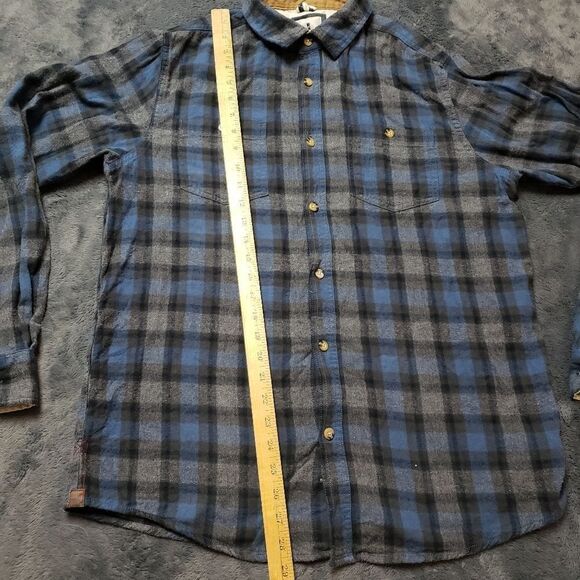 Kolby Plaid Shirt Size Large blue and grey - Picture 3 of 8